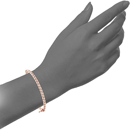 Brazalete de oro rosa 9K sin gemas Citerna regalo de aniversario 3