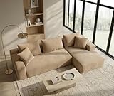 Galyar Sofá Esquinero Modular Forma L Moderno de Espuma Comprimida, Chaiselongue Izquierda)