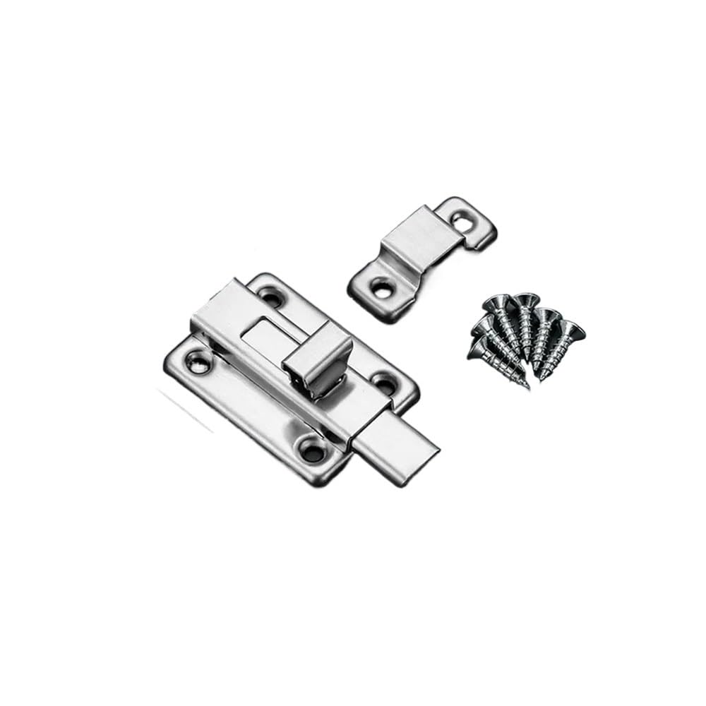 Durable Stainless Steel Slide Bolt Lock Set with Screws