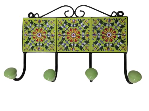 India Meets India Handicraft Wall Key Hook Coat Hanger Key Rack Organizer. Best Gifting Made by Awarded Indian Artisan