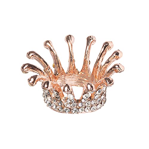 AORAEM Nail Brush Stand Crown,Nail Pen Holder Crystal Art Nail Brush Holder for Nail Salon DIY (Gold)