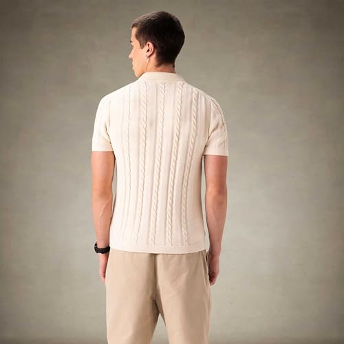 Members Only Men's JC Polo Cable Sweater4