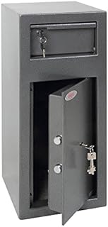 Phoenix Safe Company  SS0992KD Cashier Day Deposit Security Safe - Key Locking - Twin Locking Bolts - Metallic Graphite Finish - 19 Litre Capacity - 17kg