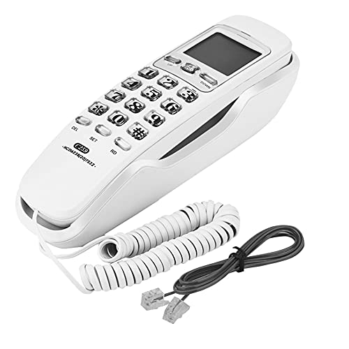 Teléfono fijo de pared con cable y pantalla de llamada entrante miniatura 7