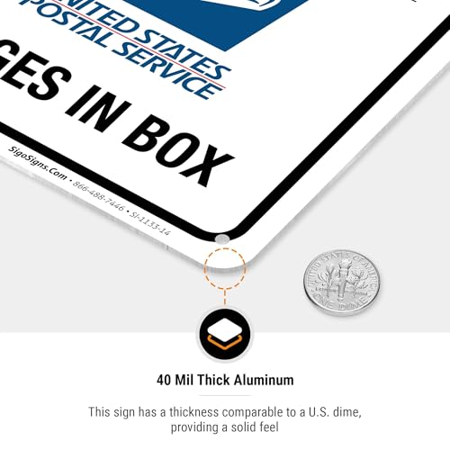 Image of Package Delivery Sign, Please Leave Packages Here Sign, FedEx, Amazon, UPS, USPS, 10x14 Inches, Rust Free .040 Aluminum, Fade Resistant, Made in USA by Sigo Signs