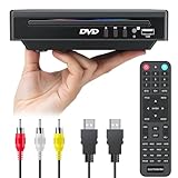 Mini DVD Player for TV, Small Size for Use in an RV/Trailer, CD Player for Home Stereo System, Included HDMI and RCA Cable, Supported Smart TV and Projector