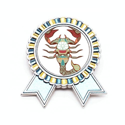 Broche Scorpion symbole constellation métal M idée cadeau anniversaire zodiaque