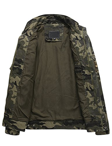 Springrain Men's Casual Military Jackets Camouflage Cotton Army Jacket Outwear3