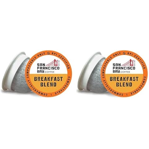 San Francisco Bay Coffee OneCUP Breakfast Blend 12 Ct Medium Roast Compostable Coffee Pods, K Cup Compatible including Keurig 2.0 (Pack of 2) Cover