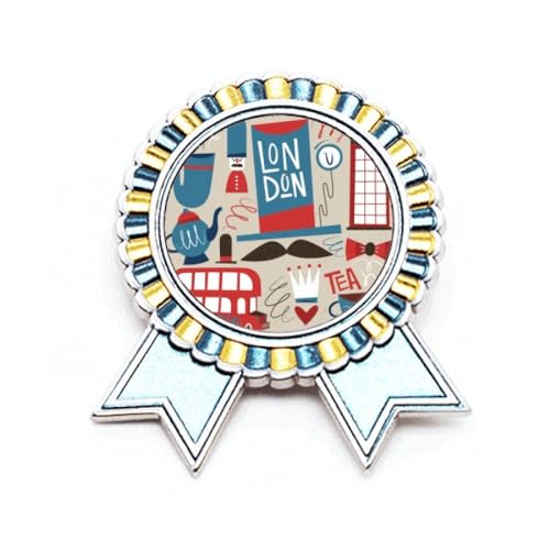 Broche Big Ben et bus anglais : l'accessoire chic pour votre costume