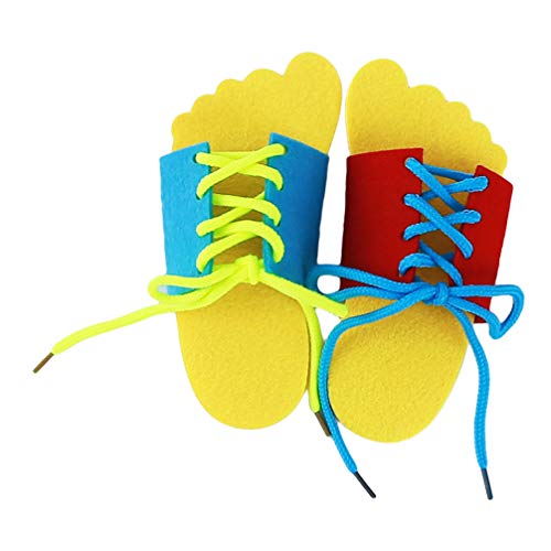 Toporchid Apprenez à Pantoufles Chaussures à Lacets Pratique Pratique de laçage d'apprentissage Chaussure Enfants Lacet éducatif Jouet Actif Cover