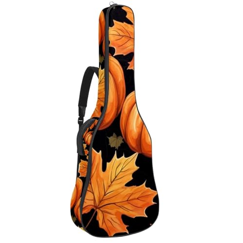Étui pour guitare acoustique de 101,6 cm étanche avec motif feuilles d'érable multicolore