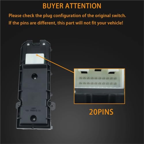 Interrupteur de vitre pour Camry 2019-2021 | Commande avant gauche - 3