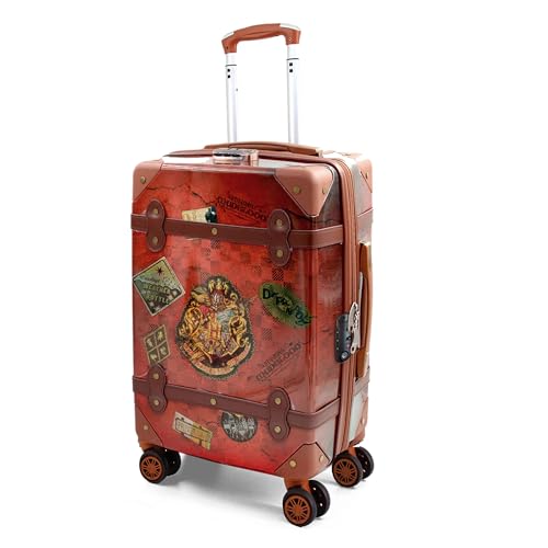 Harry Potter Railway-Vintage ABS 4-Wheel Cabin Suitcase, Brown, 20 x 38 x 55 cm, Capacity 41.5 L