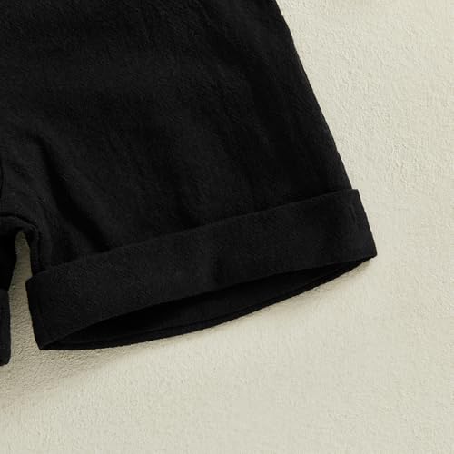 GOOCHEER Newborn Baby Boy Gentleman Outfit Suit Short Sleeve Bowtie Romper Jumpsuit Suspender Shorts Set Summer Dress Clothes 7