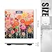 Digital Scale for Body Weight Highly Precision Bathroom Weight Scale 400 lbs with Backlit Display Personalized Scale for Home-Garden Colorful Flowers in Pink and Orange