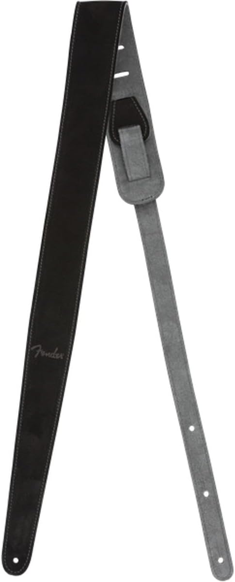 Fender Reversible Suede Guitar Strap, 2in, Black/Gray