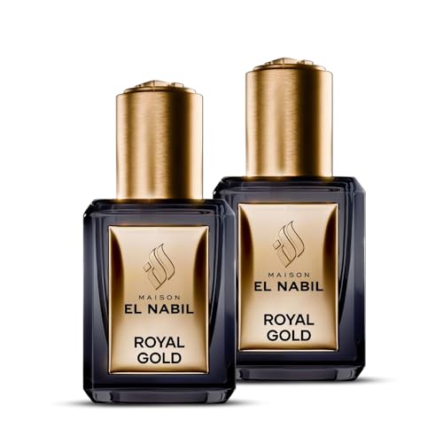 Lot de 2 Musc Royal Gold Maison El Nabil 5ml Roll On Extrait de Parfum - Parfum sensuel et sophistiqué par excellence
