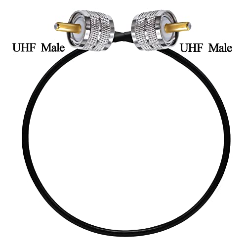 TUOLNK PL-259 Jumper Cable RG58 UHF Male to Male Low Loss 50 ohm CB Radio Coax Cable 20inch (50cm) SO239 Wifi Antenna Extension Cable for HAM Radio Antenna Analyzer 2 Pack - Image 3