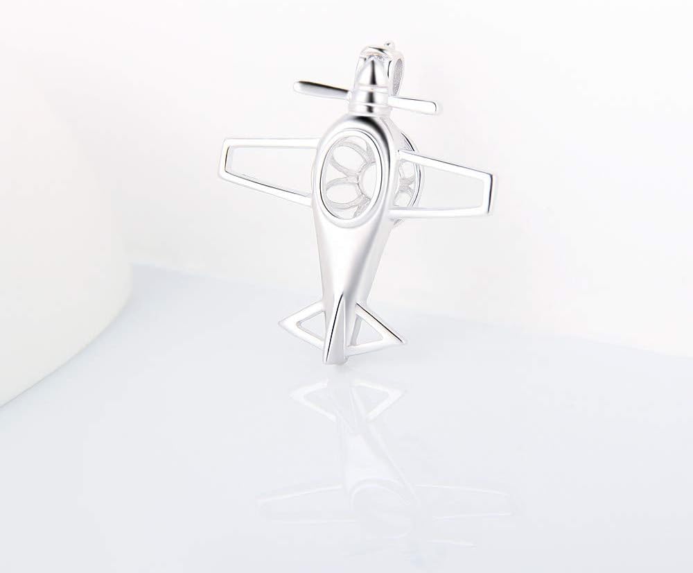 925 Sterling Silver Airplane Cage Pendants Crafting Charm for DIY Necklace Bracelet Jewelry Making - Image 2