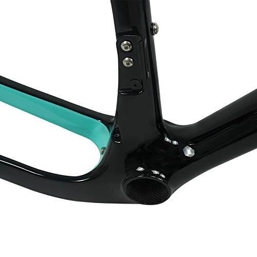 2019 Full Carbon Gravel Frame Cyclocross Bike Frame Disc Brake 700X40C Gravel Bike Carbon Frameset (Blue+Black, Xl Glossy) #TOP4
