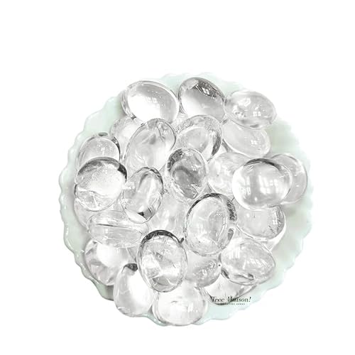 Image of Clear-Quartz Tumble Stone | 50 gm Tumbled Gemstones | Reiki Healing Stones | Home Decor Pebbles | Aquarium Gravel | Garden & Table Decor