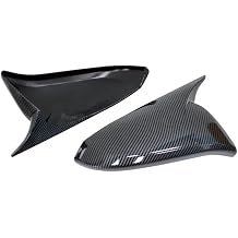 Side Rear View Mirror Cover Shell Holder Door Cap Housing Compatible for Toyota RAV4 2013 2014 2015 2016 2017 2018 2019Carbon Fiber Pattern