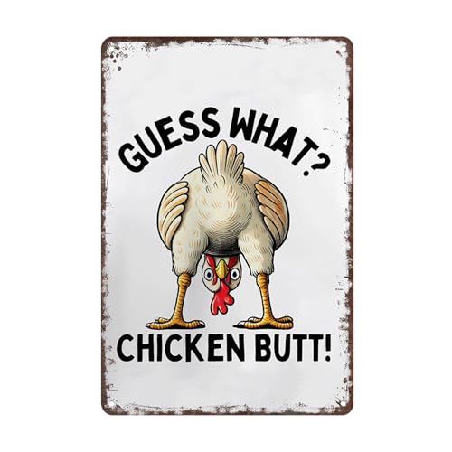 Funny Chicken House Wall Art Decor Poster Print - 'Guess