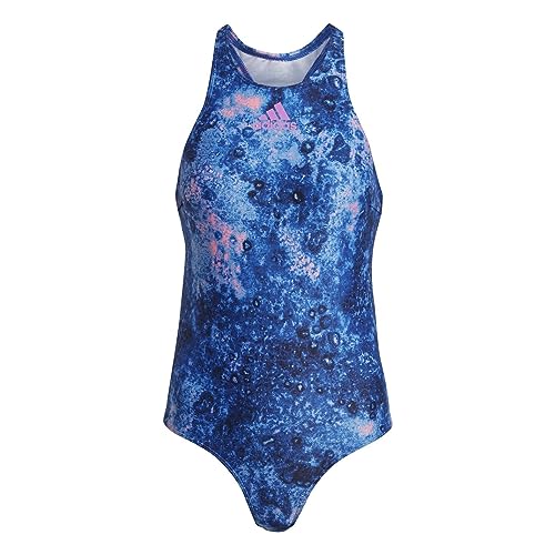 adidas Traje de baño de una pieza Mltn Slt para mujer, Azul rey/Blipnk/R, M