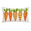 AACORS Easter Pillow Cover 12X20 Inch Five Watercolor Carrots Decorations Holiday Farmhouse Decorative Spring Pillow Case for Home Sofa Couch AA109 12