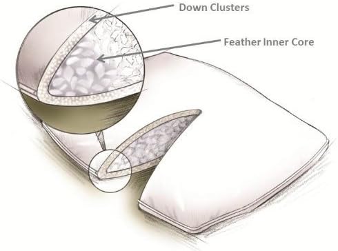 Almohada Pluma Queen 20x30 Pulgadas Funda Algodón miniatura 2