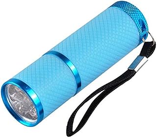 Mini Flash Light for LED UV Gel Curing Lamp Light Handheld Nail Dryer Nail Flashlight 9 LEDs 395nm UV Flashlights Detector for Facial M-ask