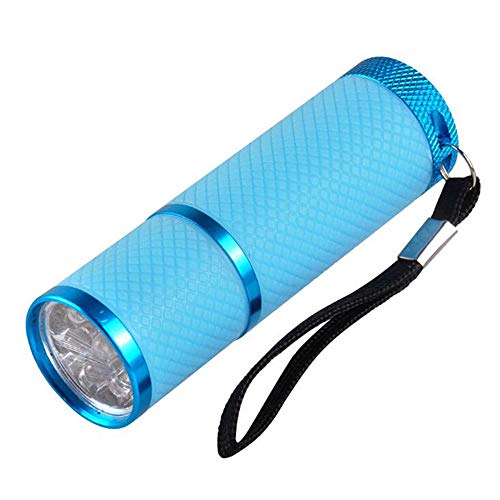 Sunydog Mini Lámpara de Uñas Gel,Mini Luz de Flash para LED UV Gel Lámpara de Curado Luz Secador de Uñas Portátil Linterna de Uñas 9 LED 395nm Detector de Linternas UV para Facial