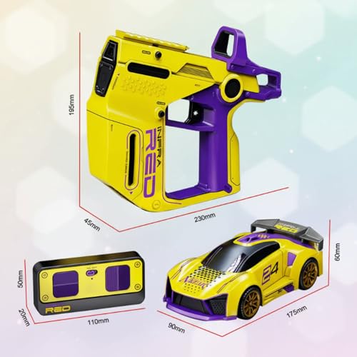 Image of PLUSPOINT Infrared Battle RC Car Toy 3-in-1 Drift Car Racing 2 Player Interactive Set with Infrared Gun, Shooting & Flip Family Friendly Chase Game 2.4GHz Remote Control Car Toy for Kids Ages 6+