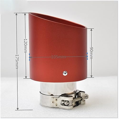 Tubo de escape para automóvil con silenciador de aluminio y cola de acero de 48mm 6