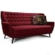 Cavadore 3-Sitzer-Sofa Abby im Samt-Look mit Knopfheftung