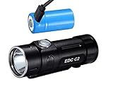 FOLOMOV EDC C2,(High CRI>98) 400 Lumens EDC Flashlight with USB Rechargeable Battery and Magnetic Tail Cap， 3/5 AA Size