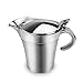 ShineMe Stainless Steel Gravy Boat 25oz Sauce Jug with Lid, Double Wall Insulated, Storage for Gravy or Cream, Used at Home & Kitchen