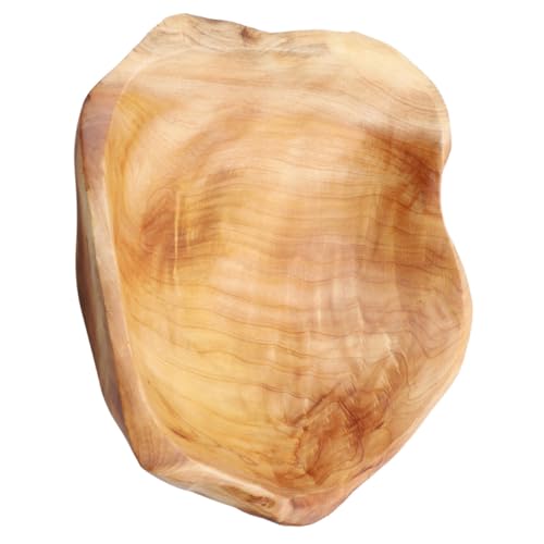 BAZEITFLOW Ciotola Portafrutta in Legno Intagliato Mano Vassoio Decorativo per Casa e Ristoranti Resistente e Creativo per Frutta e Snack