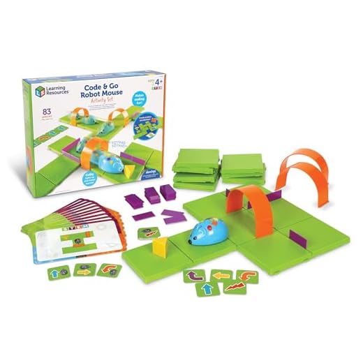 Learning Resources Code & Go Robot Mouse Activity Set, 83 Pieces, Ages 4+, Screen-Free Early Coding Toy for Kids, Interactive STEM Coding Pet