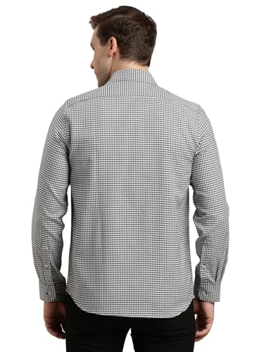 Image of Turtle Men Giza Cotton Slim Fit Dobby Print Formal Shirt