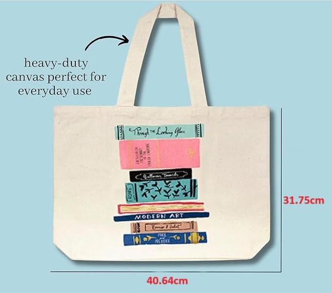 Image of BROGBUS Classics Canvas Tote Bags for Women Girls Canvas Handbag Zipper Large Capacity Shoulder Bag for College Office Use