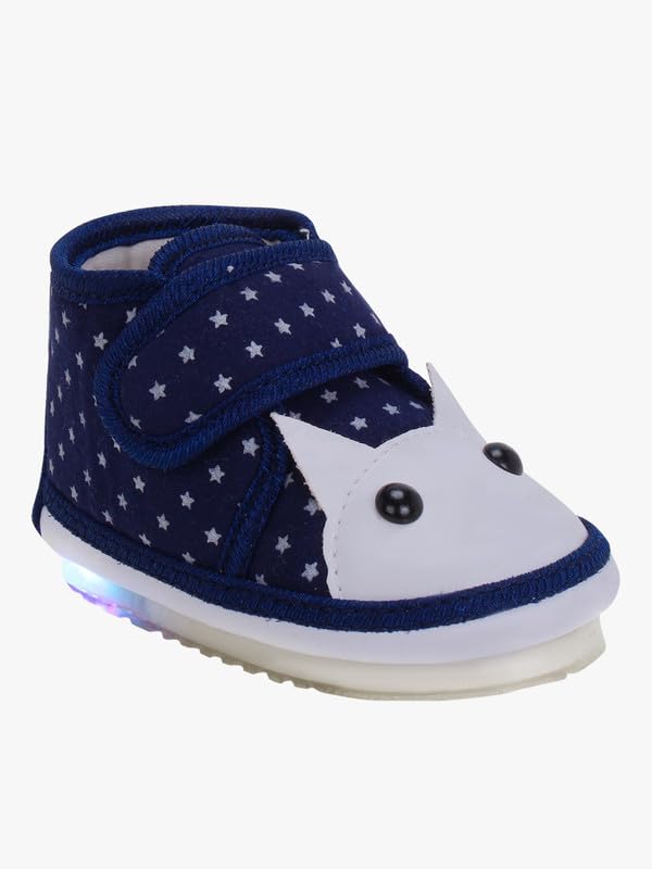 Image of CHIU Kids LED Light Shoes with Chu Chu Music Sound & Small Star Print for Baby Girls and Boys (Age Group - 12-15 Months, 15-18 Months 18-21 Months, 21-24 Months)