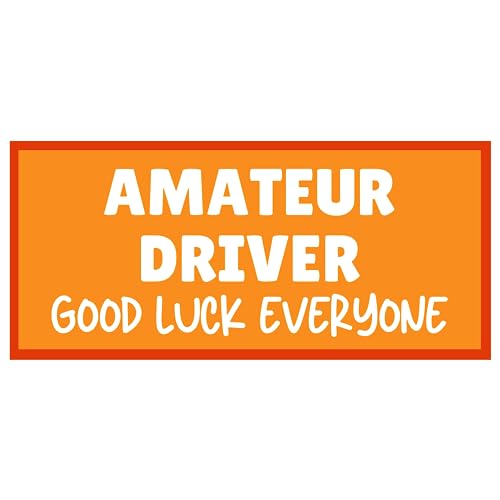 Amateur Driver Magnetic Bumper Sticker, 9 Inches