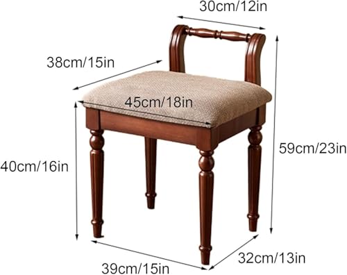 Banco de entrada elegante para recibidor con estructura de madera maciza clásica 3