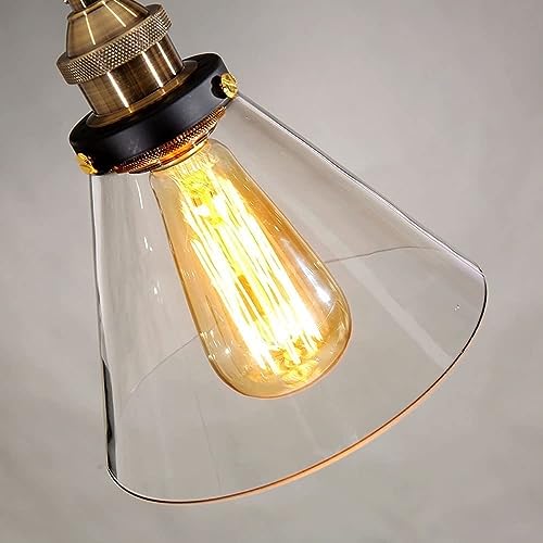 Lámpara colgante de cristal E27 ajustable para comedor y pasillo de diseño moderno 4