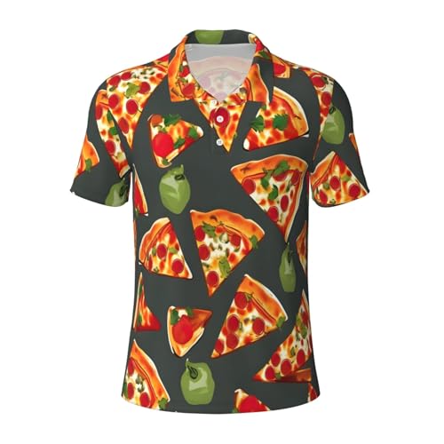 Polo homme pizza doux et confortable confectionné en coton premium