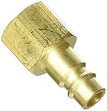 Milton Industries 763 3/8' FNPT HIGHFLOWPRO V-Style/European Interchange Brass Air Plug Fitting...
