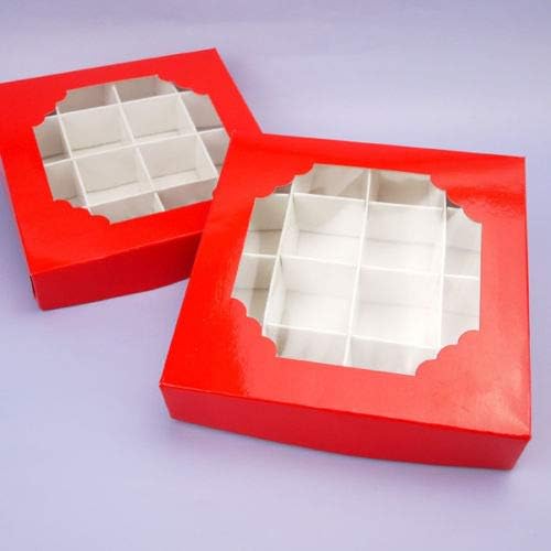 Economy Red Window Sweet Boxes