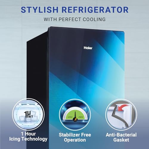 Image of Haier 190 L, 5 Star, Direct-Cool Single Door Refrigerator (HED-205AG, Aqua Glass)